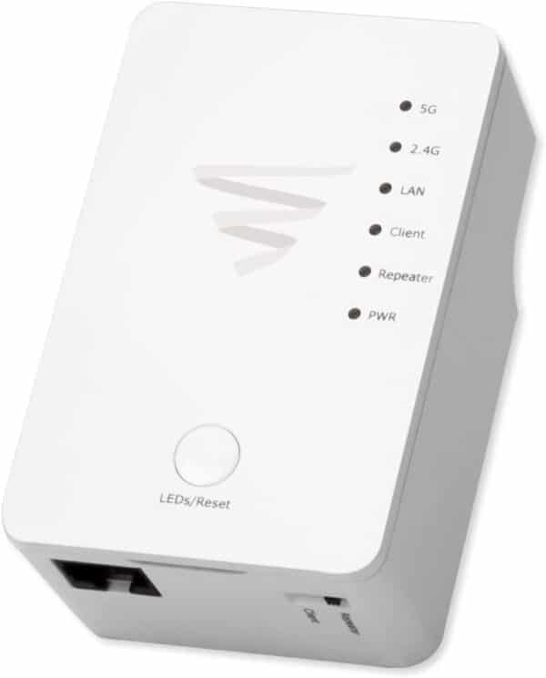 AC1200 WiFi Bridge + Range Extender with US Power Cord