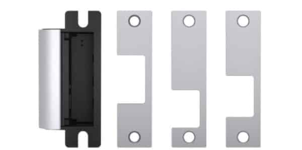 HES 1006CLB Complete Pac for Latchbolt Locks, Includes 3 faceplates (J, KD and KM), Satin Stainless Steel (630), Dual Voltage