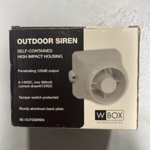 W Box 0E-OUTDSIREN Indoor/Outdoor Self Contained 120dB Siren