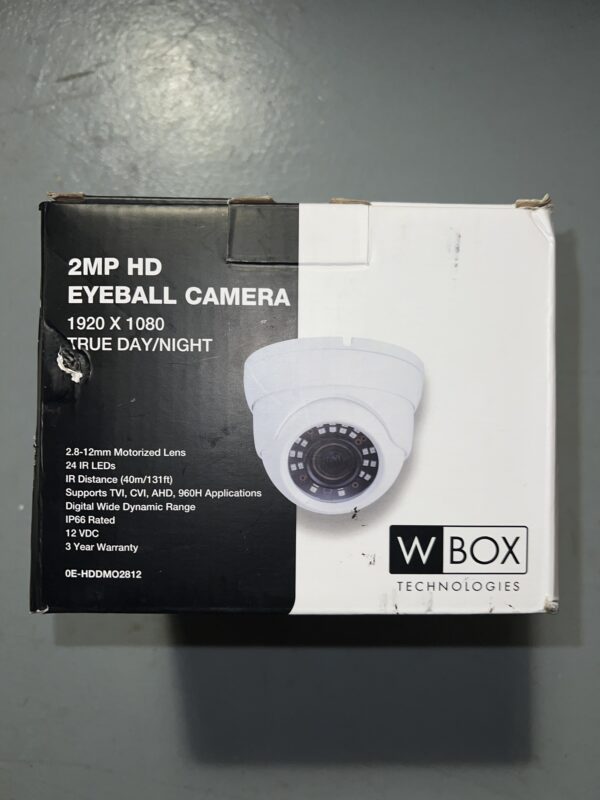 W Box Technologies 0E-HDDMO2812 2MP HD EYEBALL MOTOR CAMERA