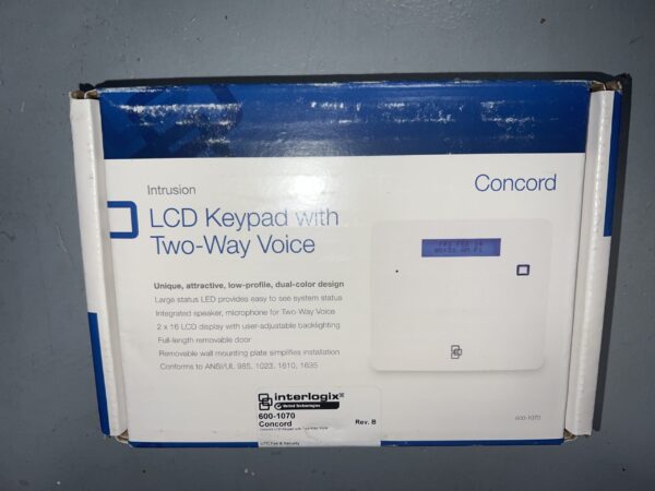 Concord Two-Way Voice LCD Keypad 600-1070